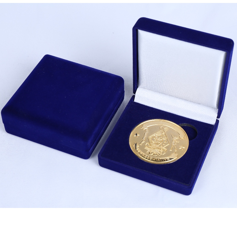 Item D-33S ronde vorm Velvet Box voor munt, medaille $badge, mm.80*80*30, gewichten over 65g