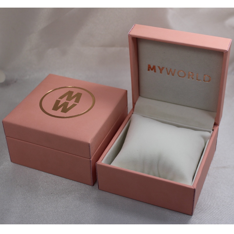 Item V-05 rechthoek Plastic Leatherette Paper box voor horloge.Mm.100*100*60, gewichten over 194g