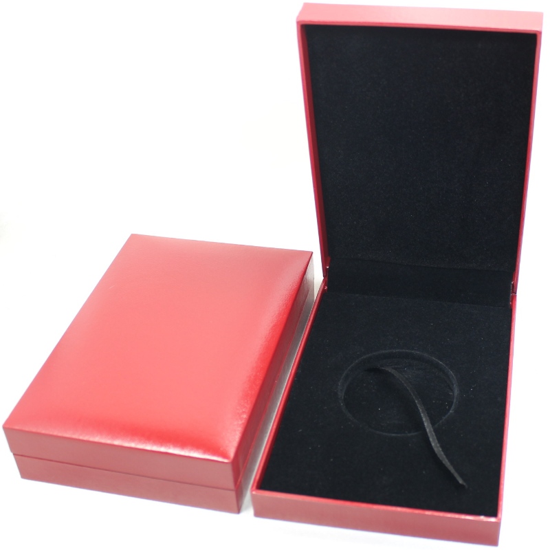 Artikel V-15S rechthoek Kunstleer Kartonnen doos voor 75 * 120 mm medaille, munt & insigne, enz. Mm. 97 * 143 * 34, weegt ongeveer 170 g